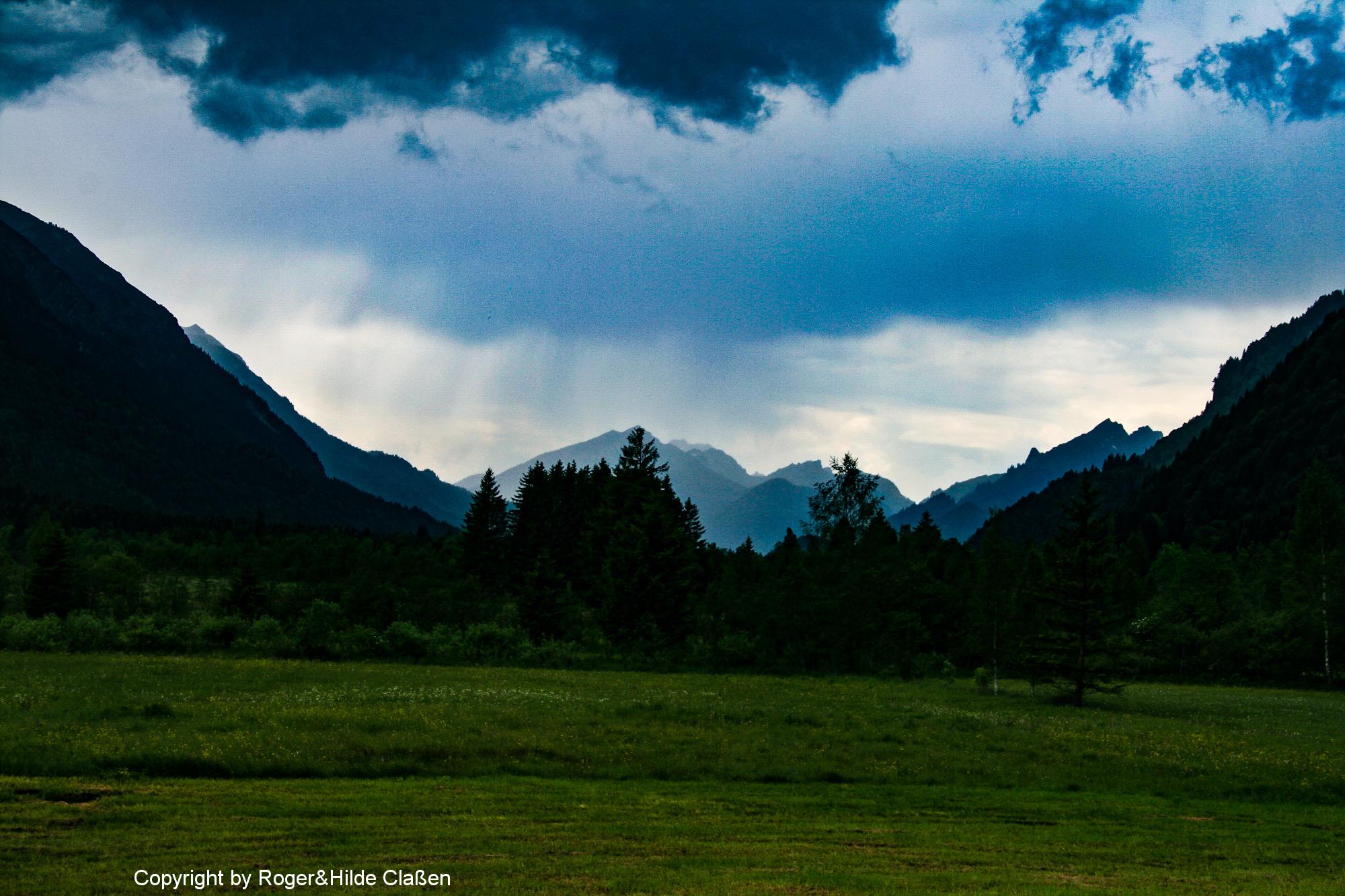 Die Reise ist das Ziel 4 Auf dem Rückweg von Ettal nach Oberammergau. Regen