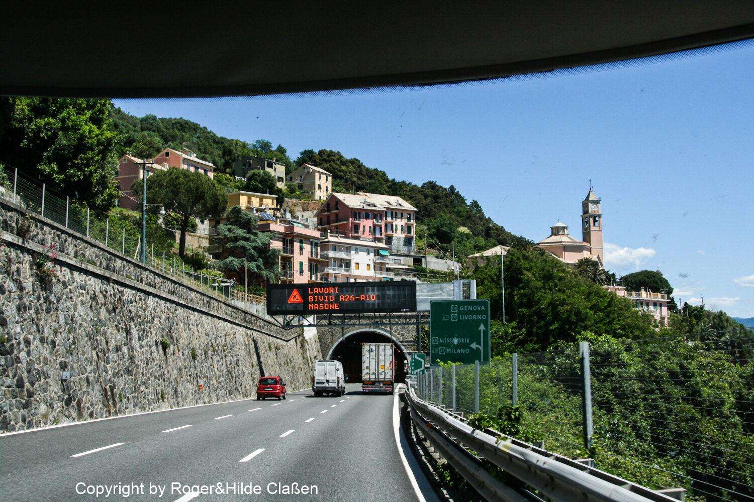 Auf dem Weg von Sanremo nach Lazise am Gardasee