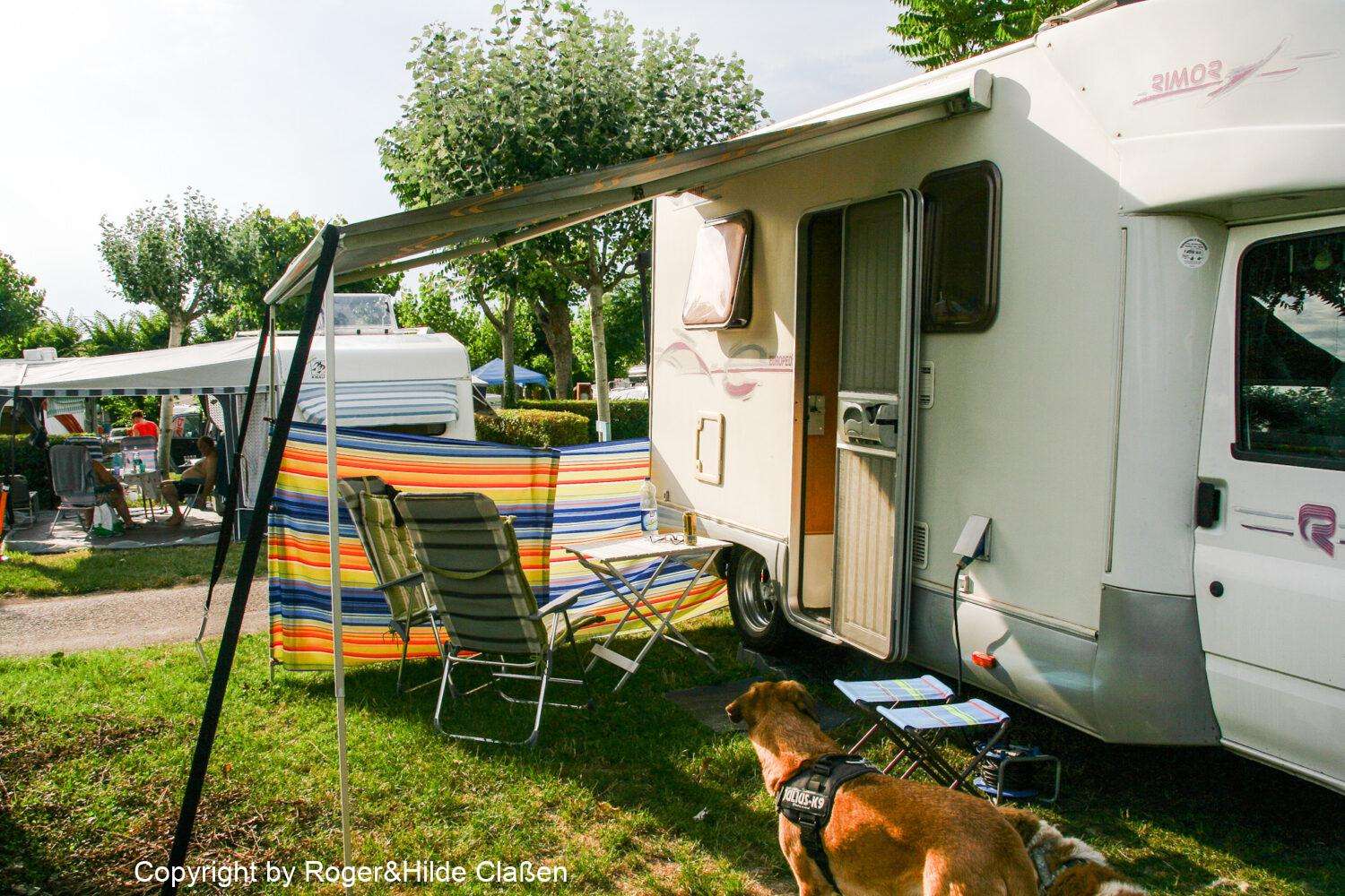 Lazise am Gardasee 4 Unser Wohnmobil auf dem Campingplatz Lido in Lazise