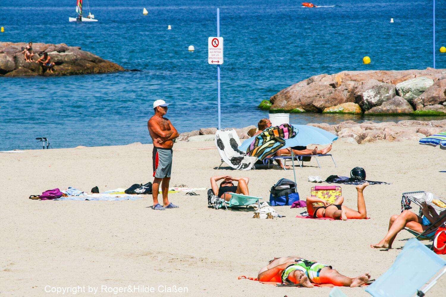 Saint-Tropez, Cannes und Genua 11 Ein schöner Tag am Strand von Mandelieu