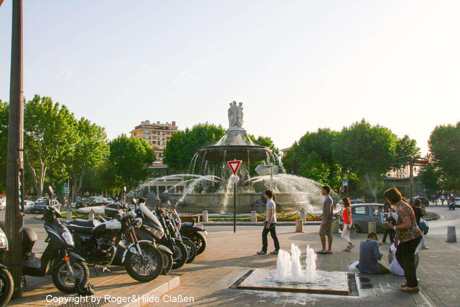 Aix-en-Provence und Hyeres 10 Fontaine de la Rotonde in Aix-en-Procevence.