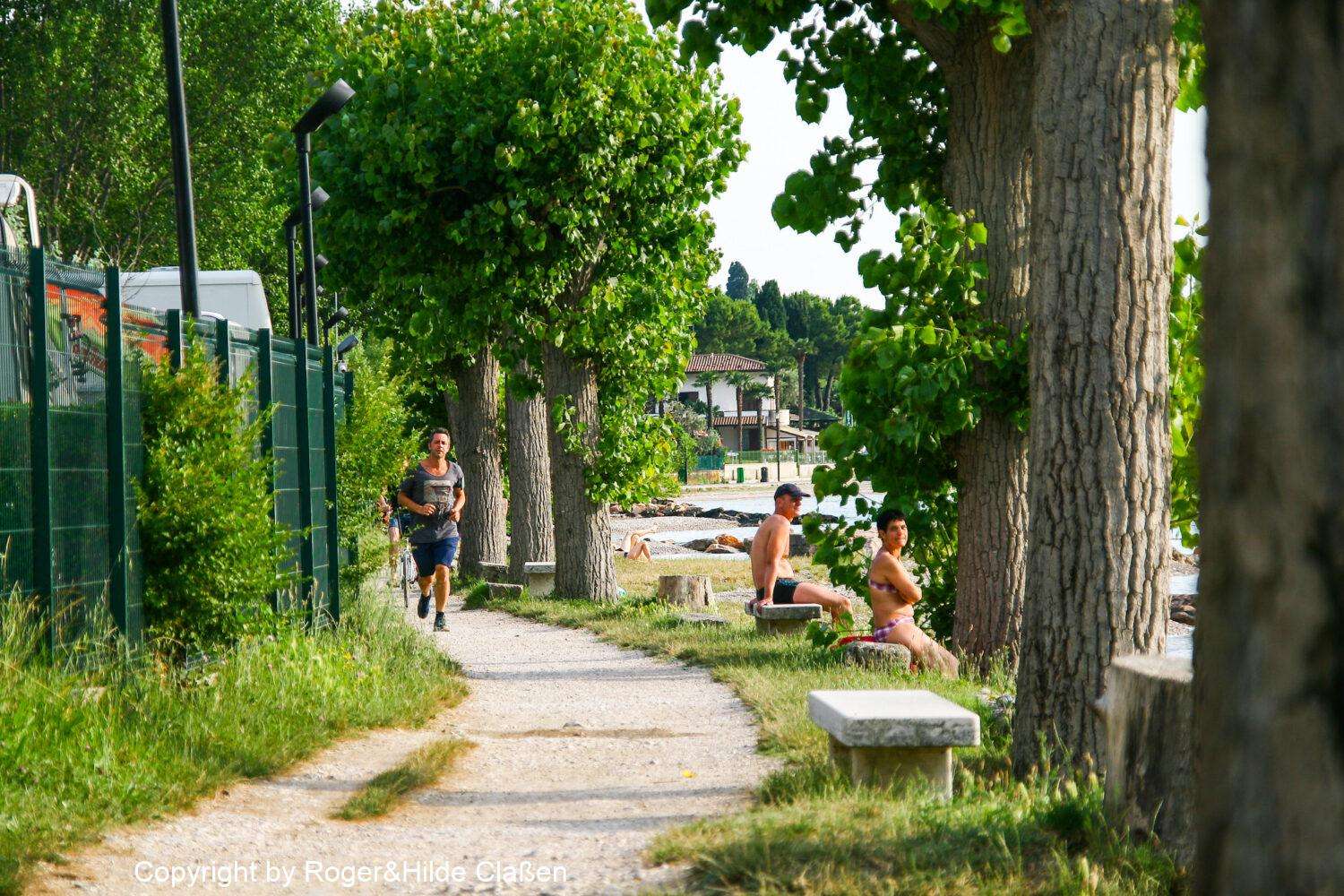Lazise am Gardasee 8 Wanderweg vom Campingplatz an dem Gardasee vorbei nach Lazise