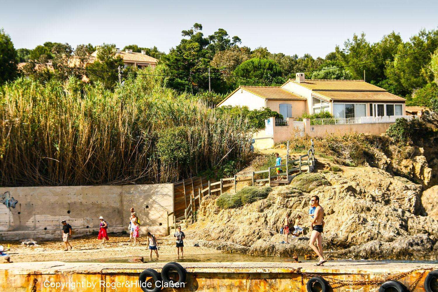 Aix-en-Provence und Hyeres 20 Der Badestrand auf der Halbinsel