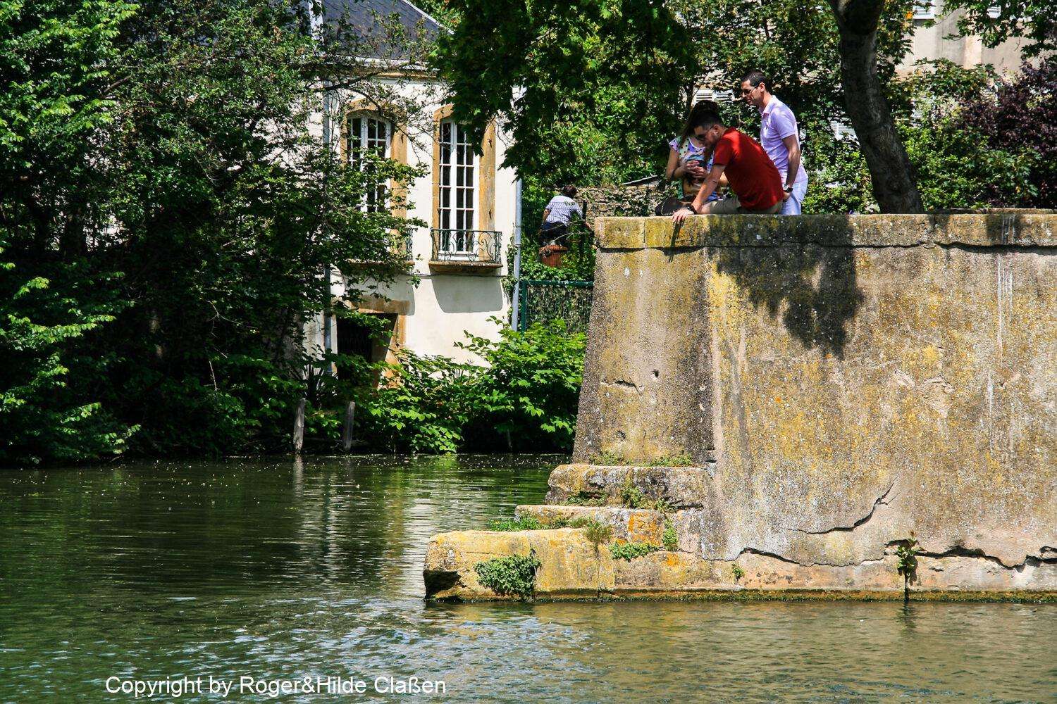 Von Trier über Metz nach Dijon 21 Temple Neuf in Metz. Evangelische Kirche auf der Insel Île du Petit-Saulcy (kleine Weideninsel) in der Mosel.