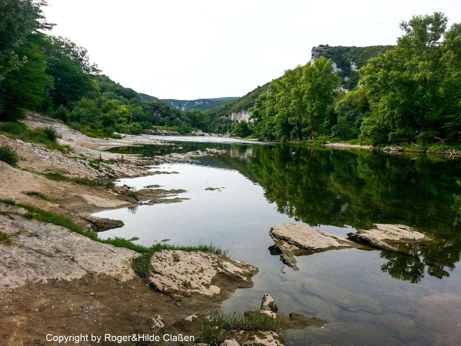 Reptilienfarm zum Vallon Pont d'Arc 7 Die Ardeche unterhalb des Campingplatzes