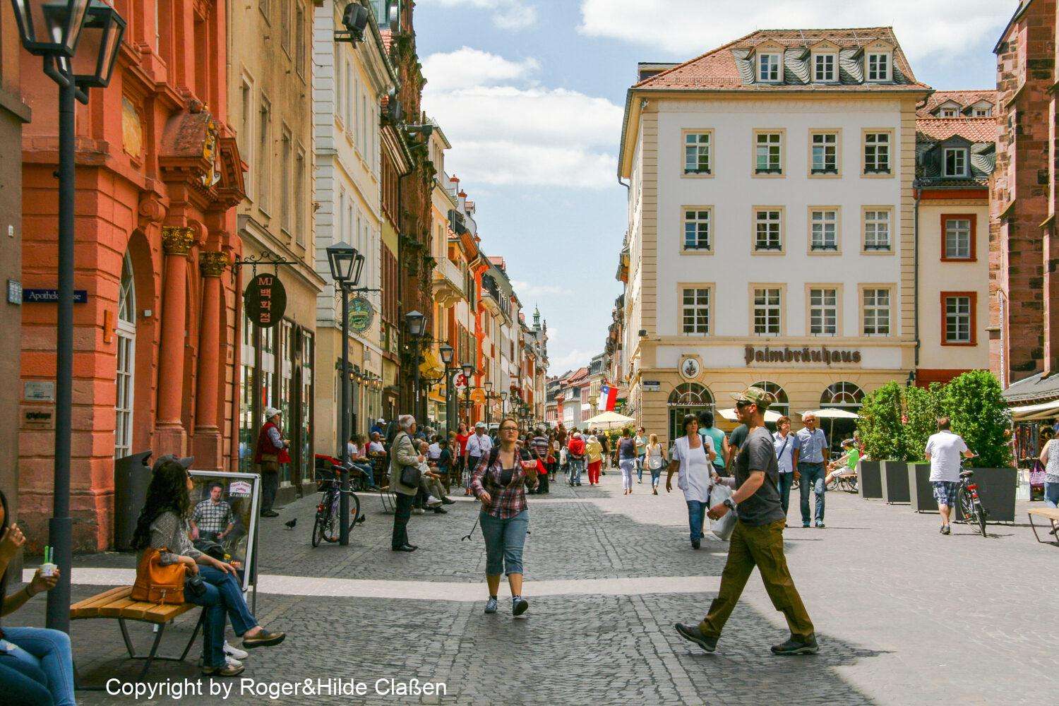 Die Stadt Heidelberg. 10 Die Hauptstraße in Heidelberg