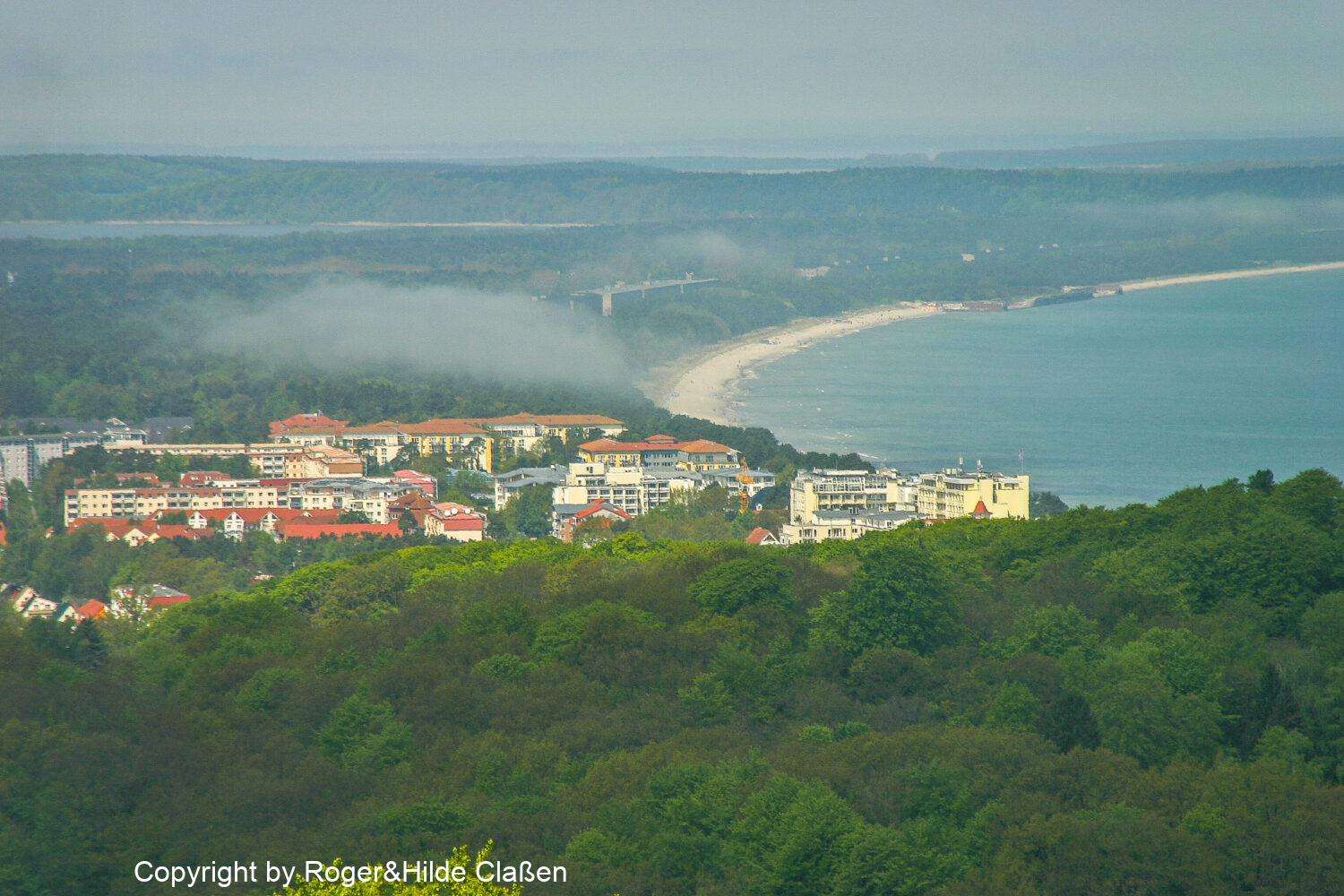 Hochzeitsreise nach Rügen 63 Blick vom Turm von dem Jagdschloss Granitz über die Insel Rügen
