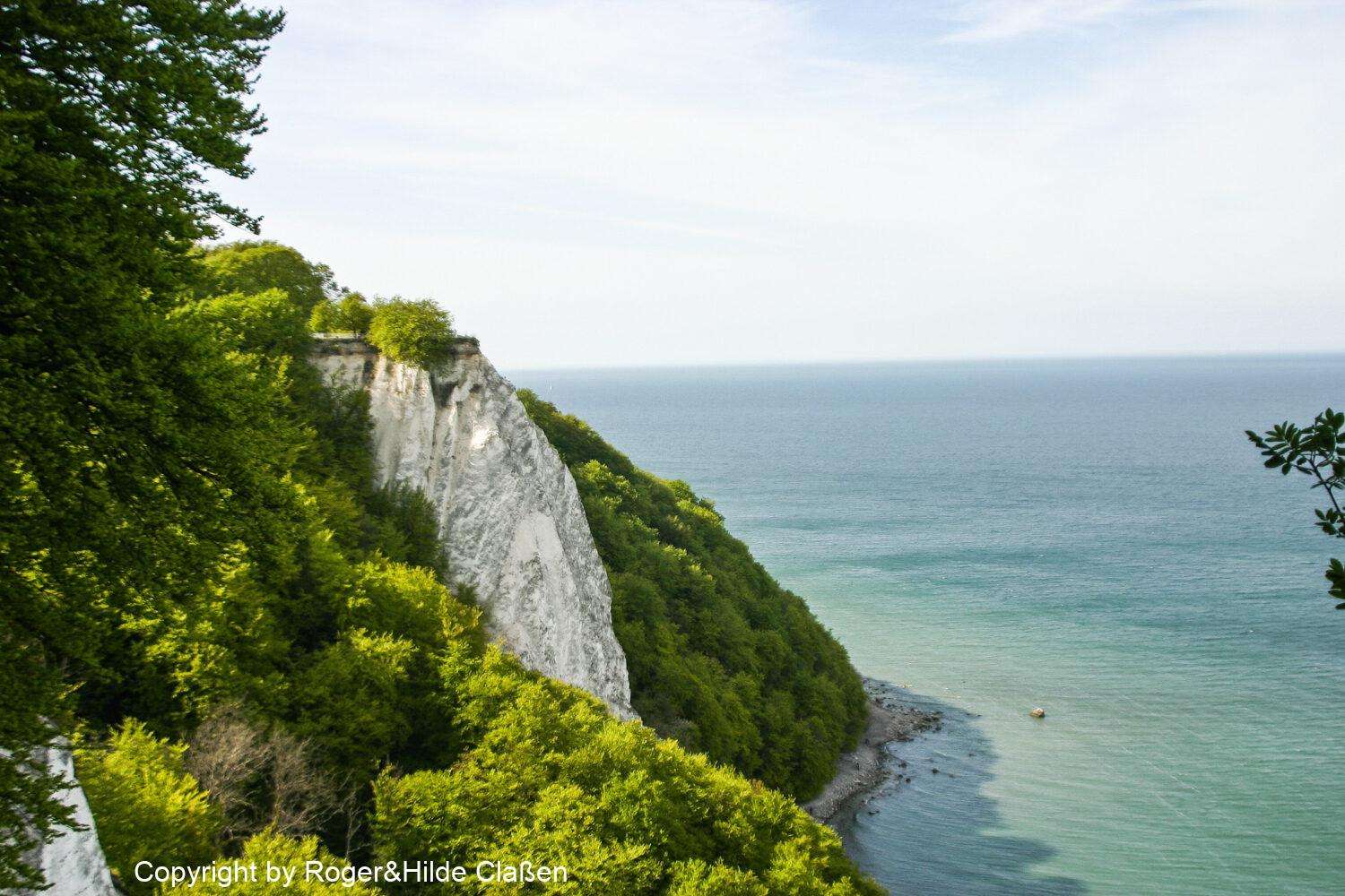 Hochzeitsreise nach Rügen 47 Blick von den Klippen hinunter zum Kap