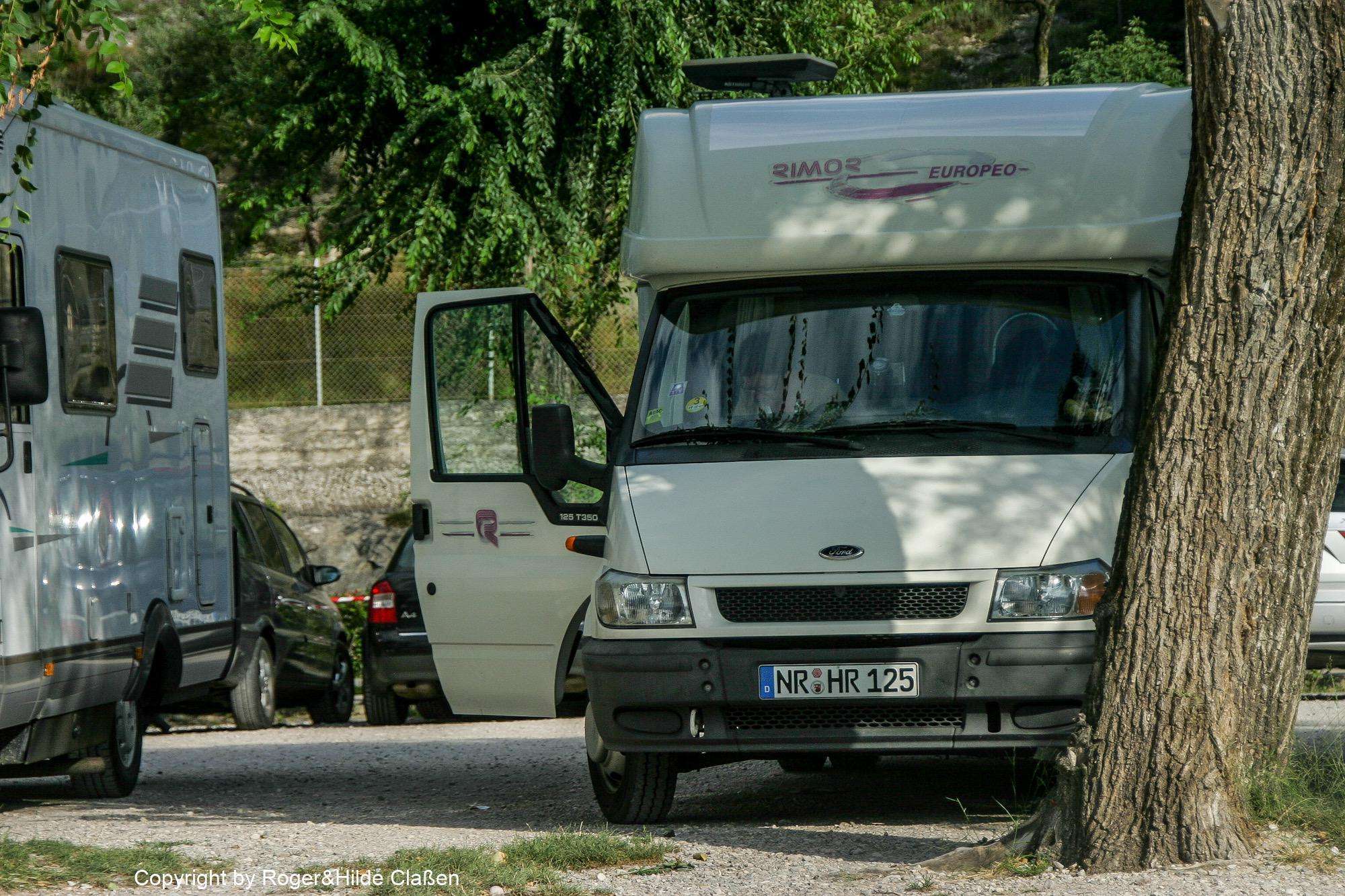 2010. Die Toskana 28 Wir auf dem Wohnmobilstellplatz in Riva del Garda