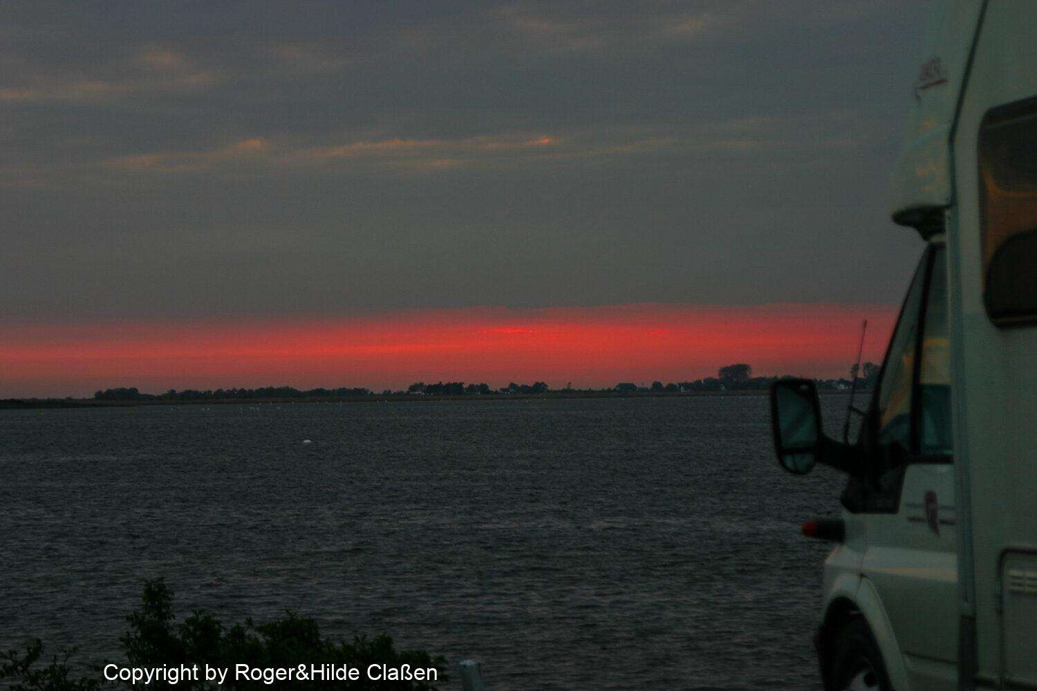 Hochzeitsreise nach Rügen 2 Sonnenuntergang auf Rügen